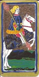 Knight of Wands from Tarot AC Visconti-Sforza deck