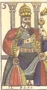 Pope Il Papa from Stefano Vergnano Tarot de Marseille