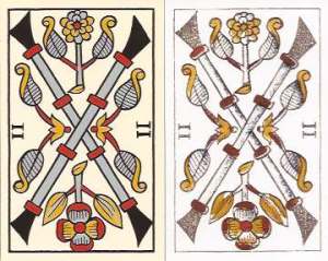 two Noblet baton cards