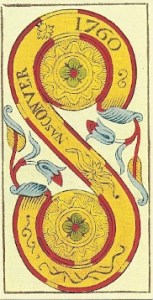 Conver 1760 Tarot de Marseille Two of Coins