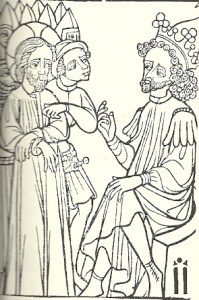 Christ Before Herod Block Print, France 1400