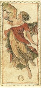 Angel card from Tarocchino Mitelli