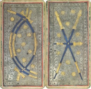 Three of Swords and Three of Batons, Brera-Brambilla deck