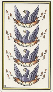 Four of Phoenix from The Marziano Tarot