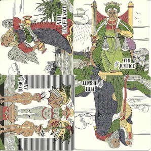 Four trump cards from the Triadic Tarot