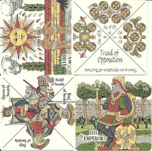 Four card spread with Triadic tarot