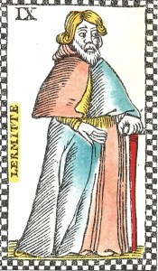 De Hautot tarot Hermit card