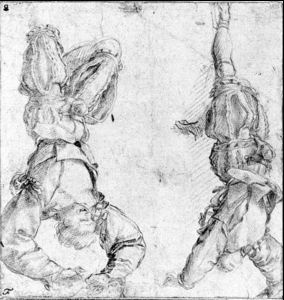 Andrea del Sarto, Hanged Men chalk drawing, 1529